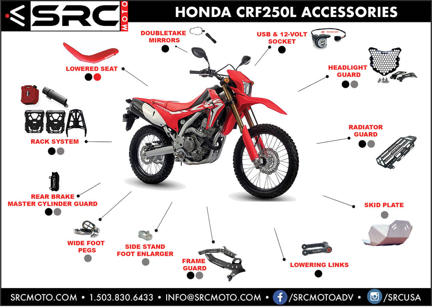 Wide Foot Pegs for HONDA CRF 250L/300L & Rally – SRC MOTO