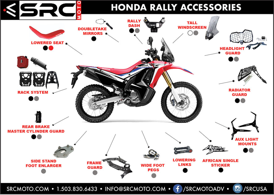 . på den anden side, Sjov Do-It-Yourself Plug & Play Accessory Lead HONDA CRF 250L/300L & Rally – SRC  MOTO
