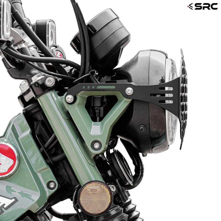 Honda CT125 Hunter Trail Front Rack Basket With Headlight Guard (2020-2024) - Black Steel