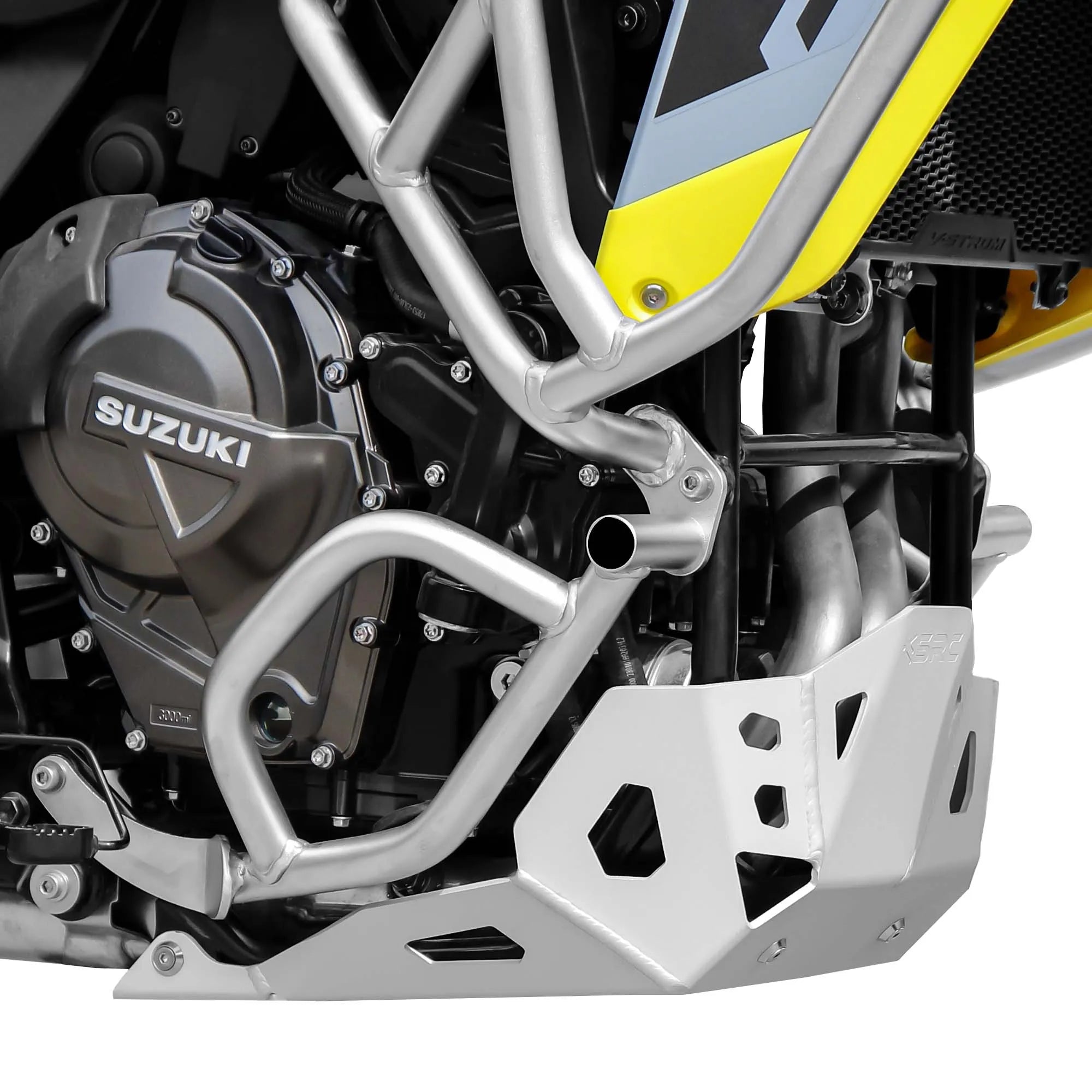 Protective Aluminum Skid Plate lower engine sump guard - SUZUKI V-STROM 650  – SRC MOTO