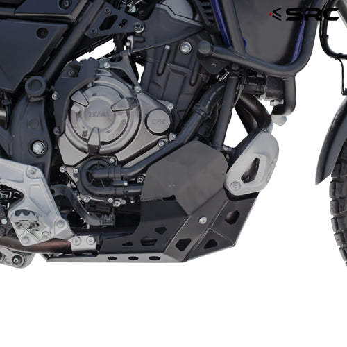 Protective Aluminum Skid Plate/Lower Engine Sump Guard  - Yamaha Ténéré 700 V2 (with Side Wings!) (D) #F-03-090#