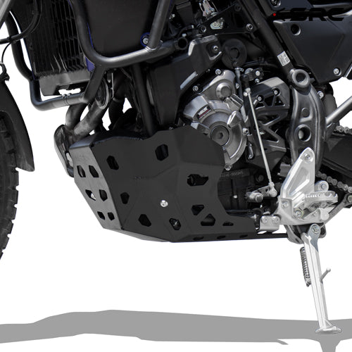 Protective Aluminum Skid Plate/Lower Engine Sump Guard  - Yamaha Ténéré 700 V2 (with Side Wings!) (D) #F-03-090#