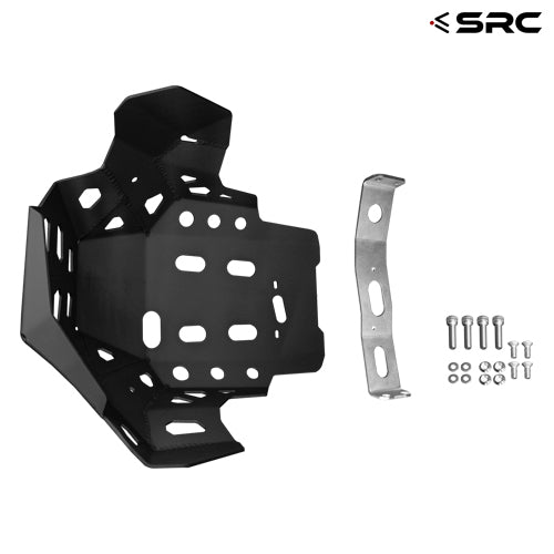 Protective Aluminum Skid Plate/Lower Engine Sump Guard  - Yamaha Ténéré 700 V2 (with Side Wings!) (D) #F-03-090#
