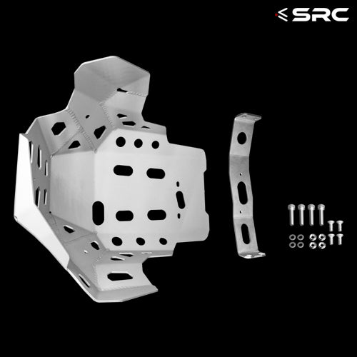 Protective Aluminum Skid Plate/Lower Engine Sump Guard  - Yamaha Ténéré 700 V2 (with Side Wings!) (D) #F-03-090#