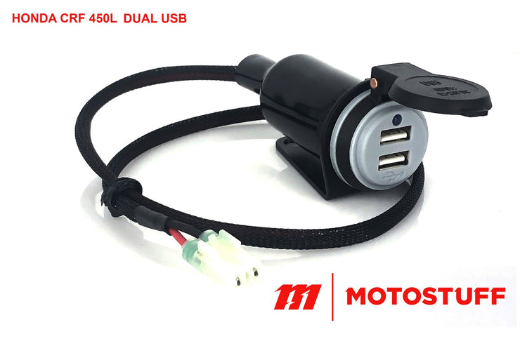 DUAL USB and 12 Volt Socket Accessory Leads 2019-2020 HONDA CRF 450L