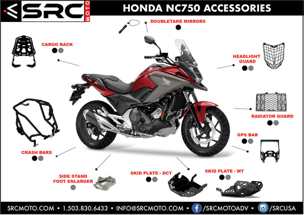 GPS  / Phone Accessory Mounting Bar 2014 - 2015 HONDA NC750