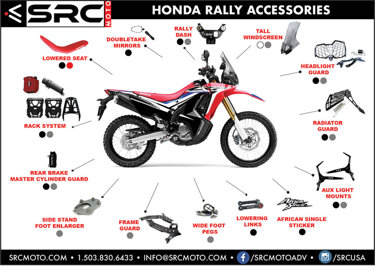 Front Braided Brake Line HONDA CRF 250L & Rally 2013-2020