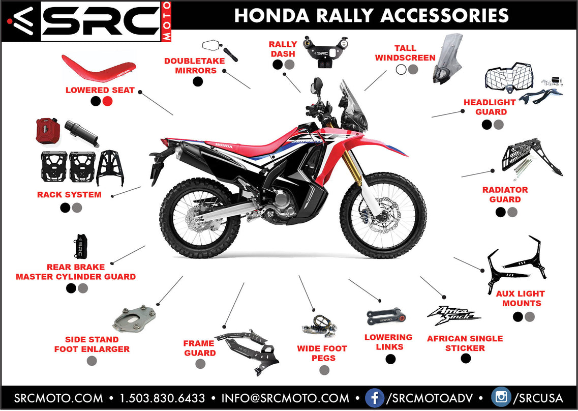 MOTO STUFF Tall Windscreen HONDA CRF 250L Rally & 300L Rally