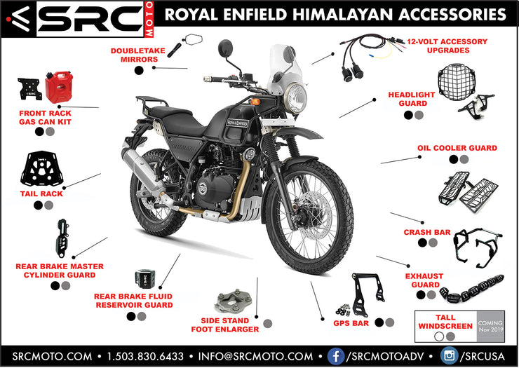 Fuel/Jerry Can and SRC Bracket kit for 2016-2020 Royal Enfield Himalayan