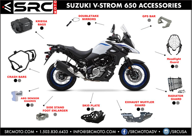 Motorcycle CNC Accessoires Falling Protector Exhaust Slider Crash Pad  Slider for Suzuki for Vstrom 650 for V-strom650/XT for DL650 2017-2020  (Color 