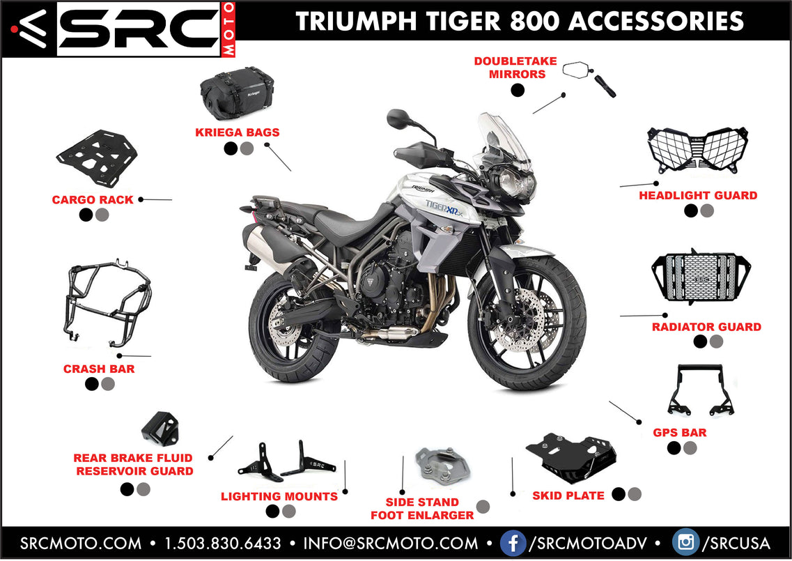 SRC Side stand / kickstand foot enlarger Triumph Tiger XRX / XCX 2015- SRC MOTO