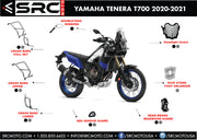 Protective Aluminum Skid Plate/Lower Engine Sump Guard  - Yamaha Ténéré 700 2019-2021 (D)