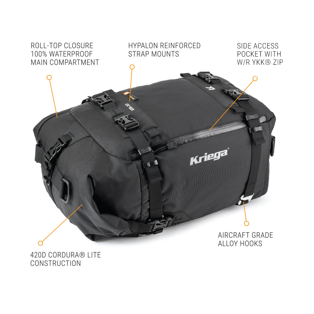 Kriega US-30 Drypack Soft Luggage – SRC MOTO Kriega US-30 Drypack Soft Luggage – SRC MOTO