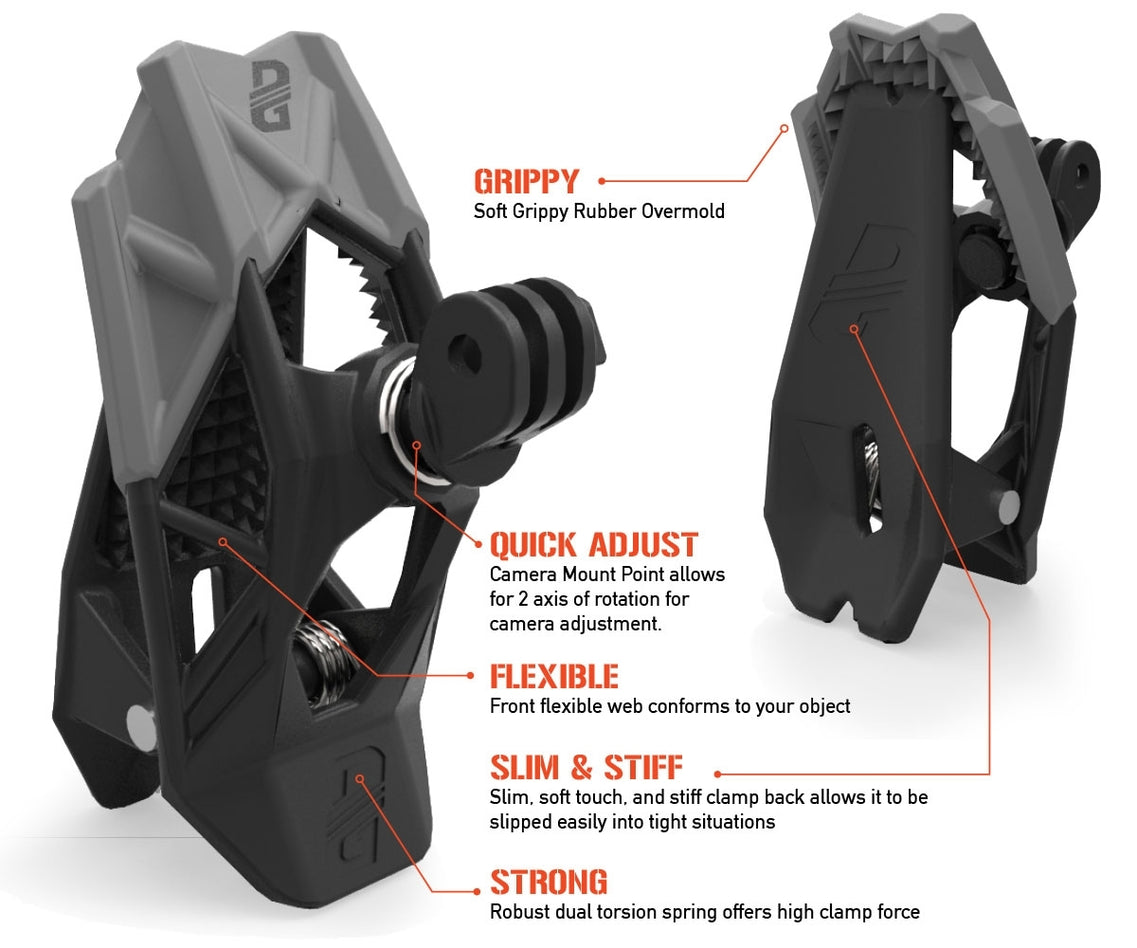 DANGO Gripper Mount for GoPro and other POV cameras – SRC MOTO